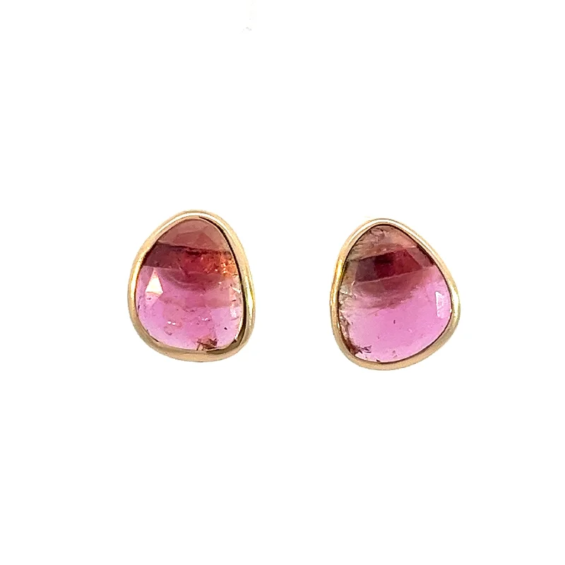 Pink Tourmaline Elizabeth Stone Earrings