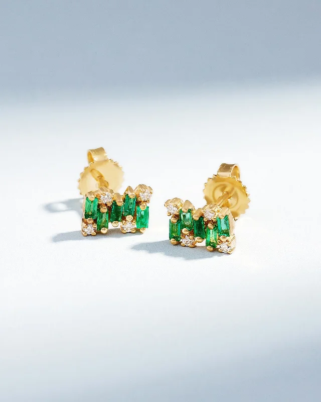 Shimmer Emerald Studs