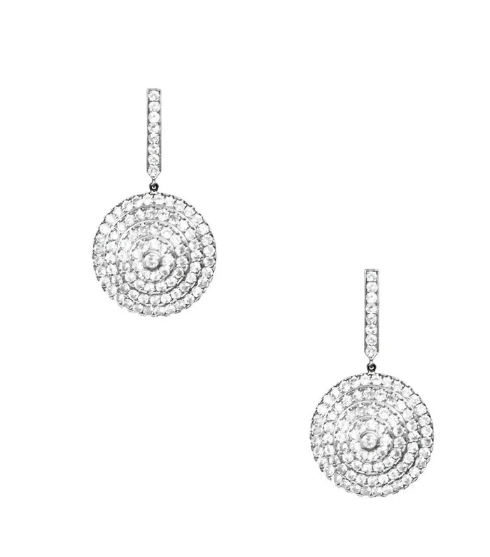 Soleil White Gold Earrings with Diamonds