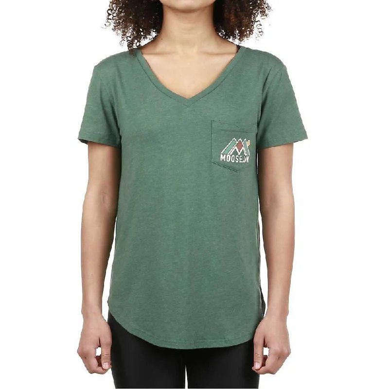 Moosejaw Womens Club Sandwich Flowy V-Neck SS Pocket Tee