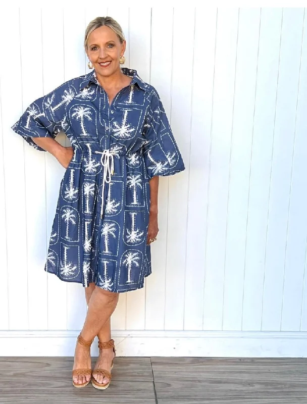 Denim Palm Dress