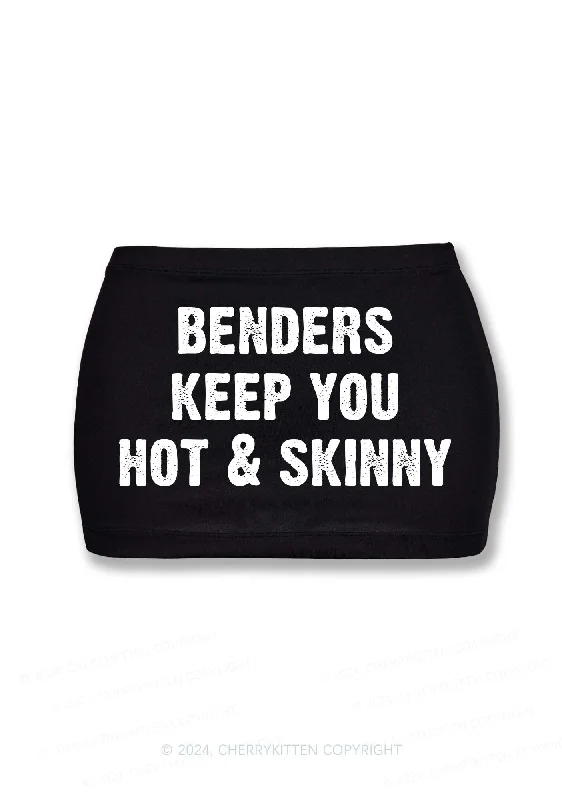 Benders Keep You Hot Y2K Mini Hip Skirt Cherrykitten