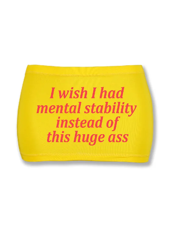 I Wish Mental Stability Y2K Mini Hip Skirt Cherrykitten