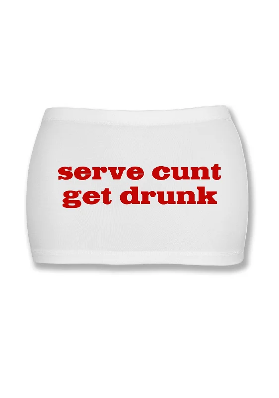 Serve Cxxt Get Drunk Y2K Mini Hip Skirt Cherrykitten