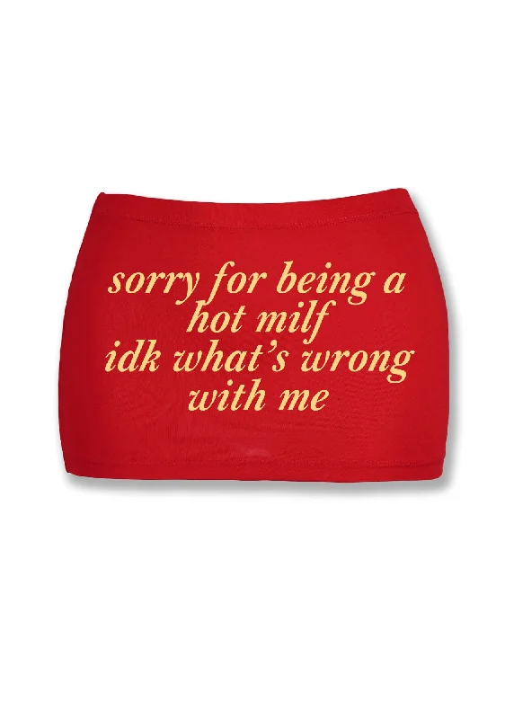 Sorry For Being A Hot Mxxf Y2K Mini Hip Skirt Cherrykitten